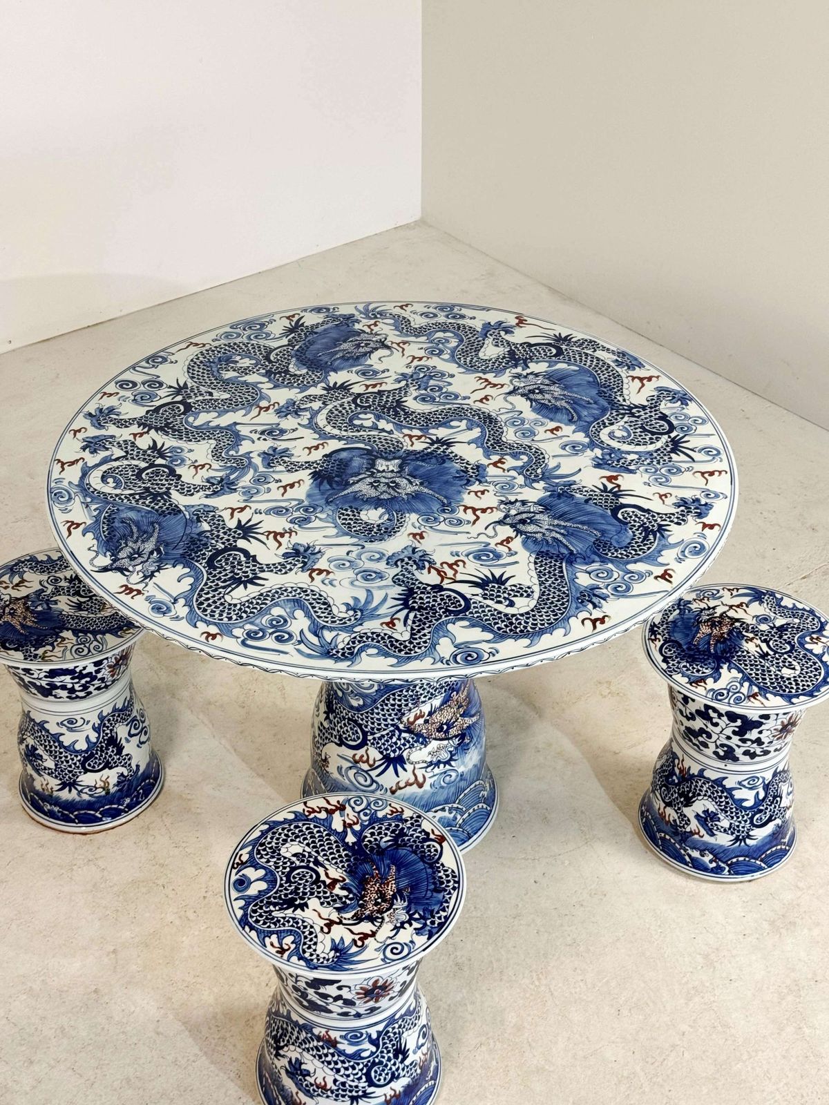 Meubels Vintage Chinees Keramiek Tafelset photo