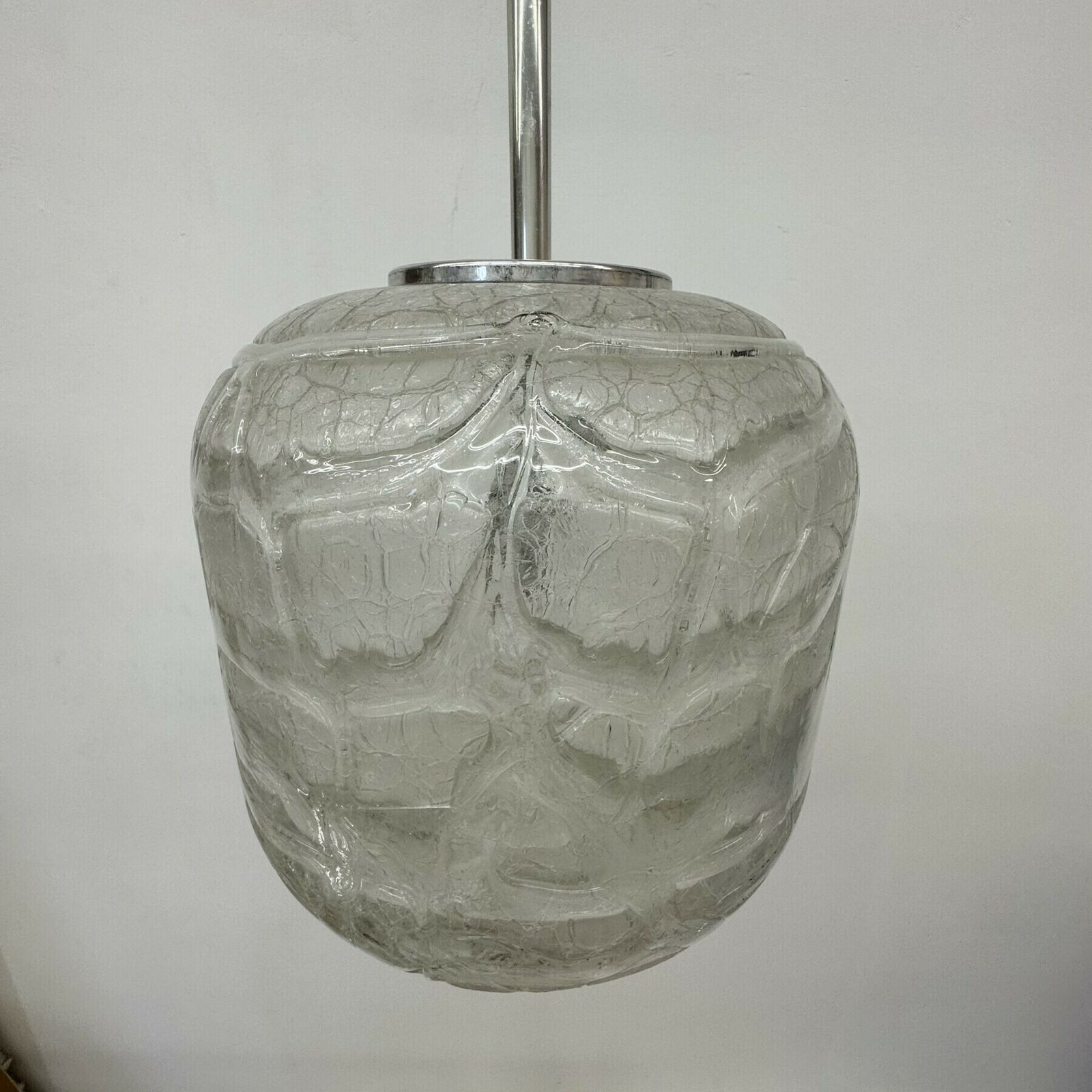 photo for sale Rare Mid Century Doria Leuchten Glass Hanging Lamp , 1970’s