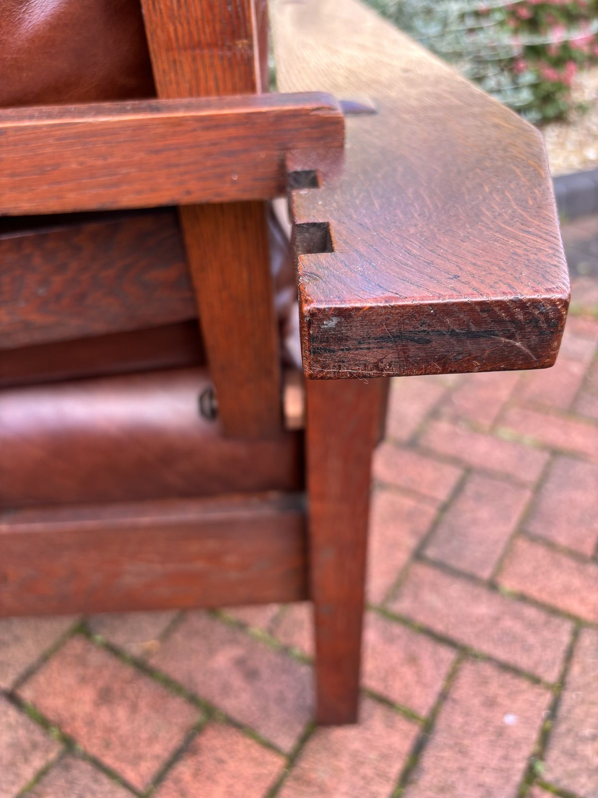 Furniture Arts & Crafts American Reclining Mission Chair photo