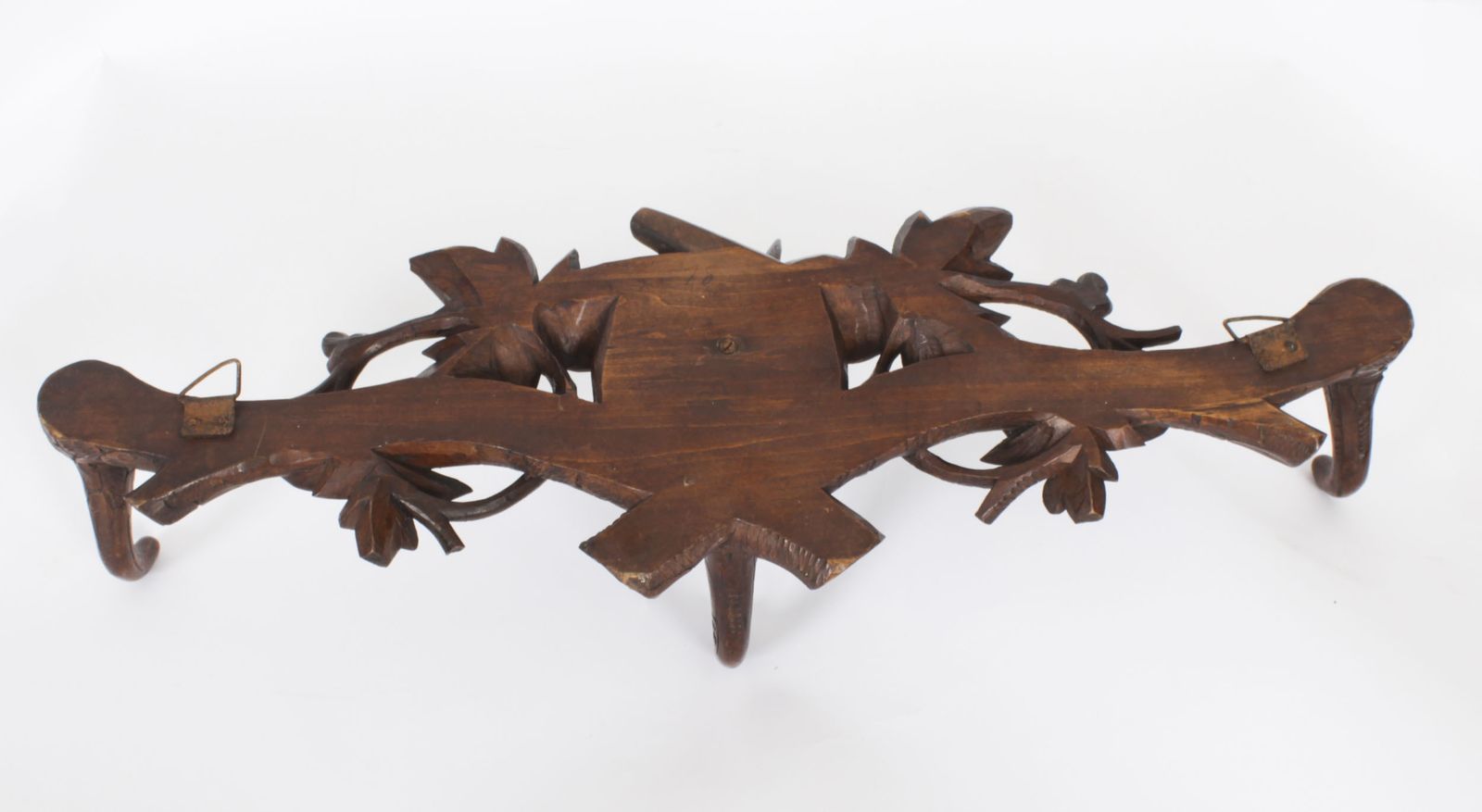 1150.0 Antique Hand Carved Black Forest Chamois Goat's Head Hat & Coat Rack 19th C photo