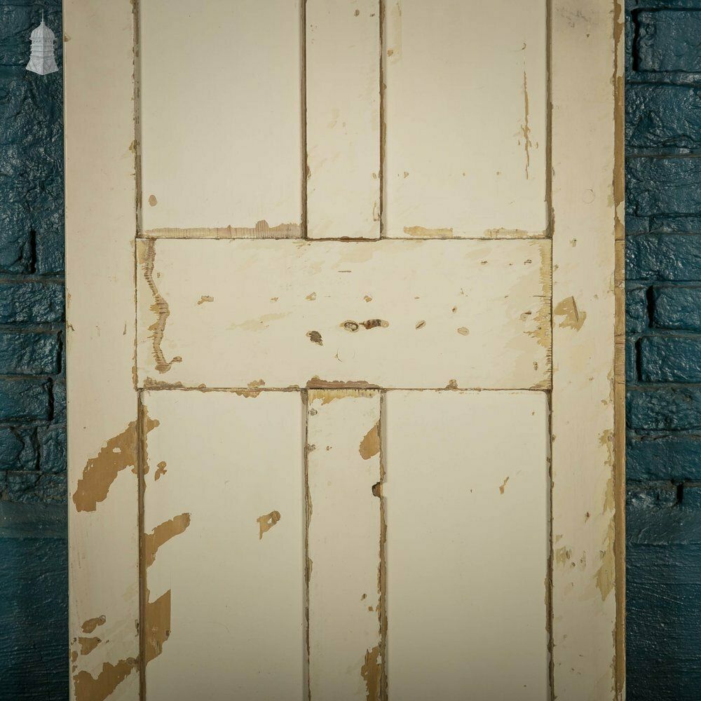 Pine Panelled Door, 4 Panel White Painted photo for sale