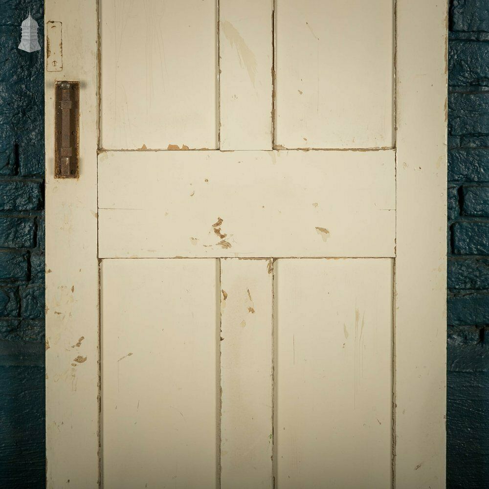 photo for sale Pine Panelled Door, 4 Panel White Painted