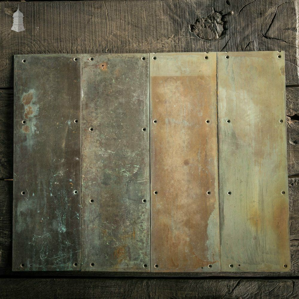 240.0 Brass Door Plates, Set Of 4 Finger Plates photo