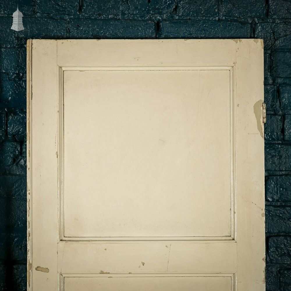 Pine Panelled Doors, Pair Of 19th C 2 Panel White Painted Cupboard Doors photo for sale