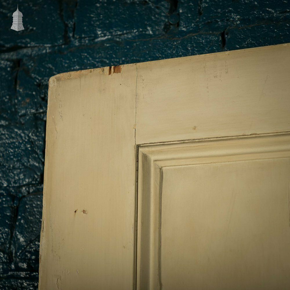Pine Panelled Door, Victorian 4 Panel Green Painted photo vinterior