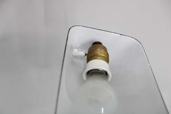 photo furniture 1930s Art Deco Brass Banker Table Lamp, Czechoslovakia