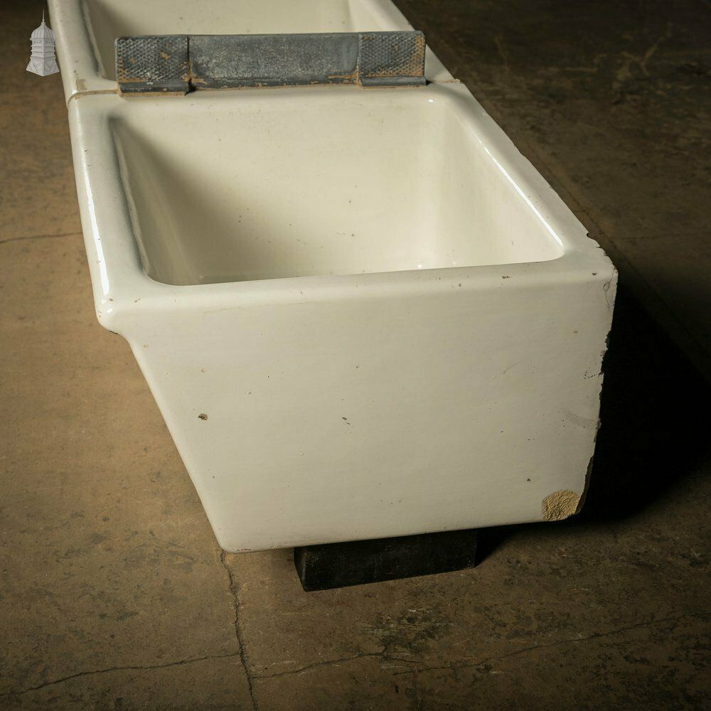 photo buy Butler Laundry Sinks, Pair Of Belfast Utility Sinks Joined With Sink Top Mangle Clamp Plate