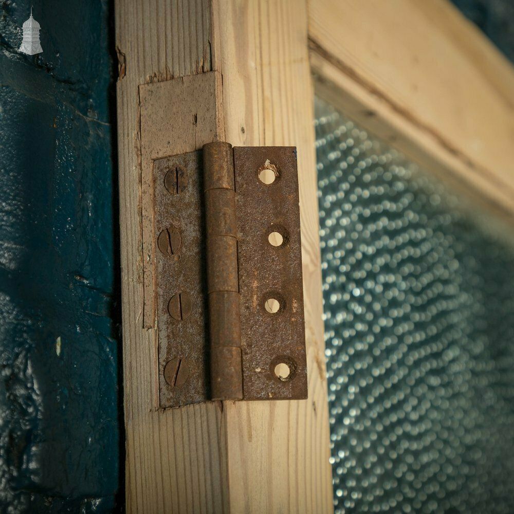photo for sale Glazed Pine Door, Fitted With 'Hammered Cathedral' Style Textured Glazing