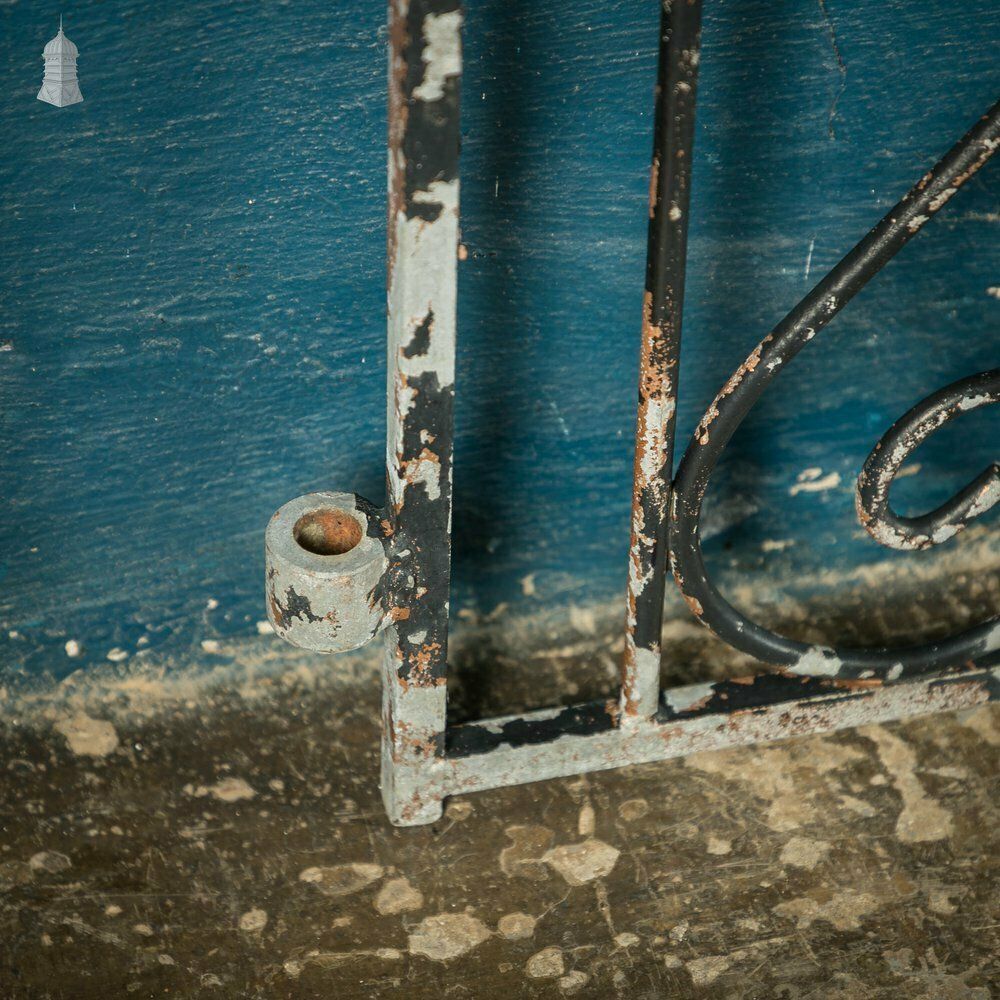 Wrought Iron Driveway Gates, Pair Of 20th C Gates With Distressed Painted Finish photo furniture
