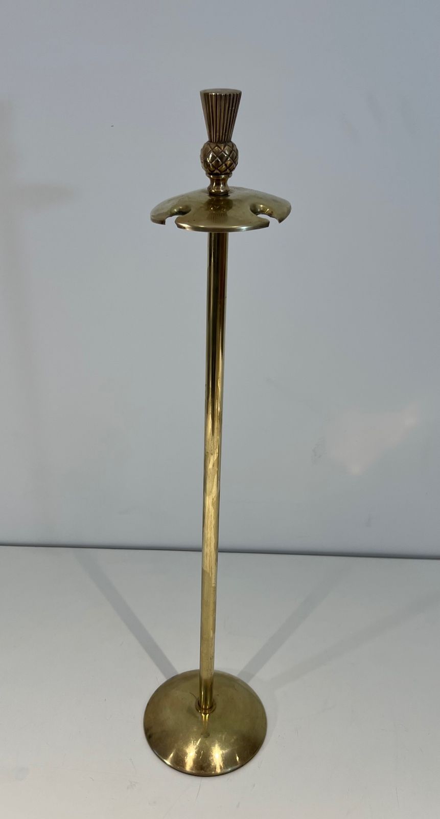 Brass Fire Kit Pineapple Model In The Style Of Maison Jansen photo vintage