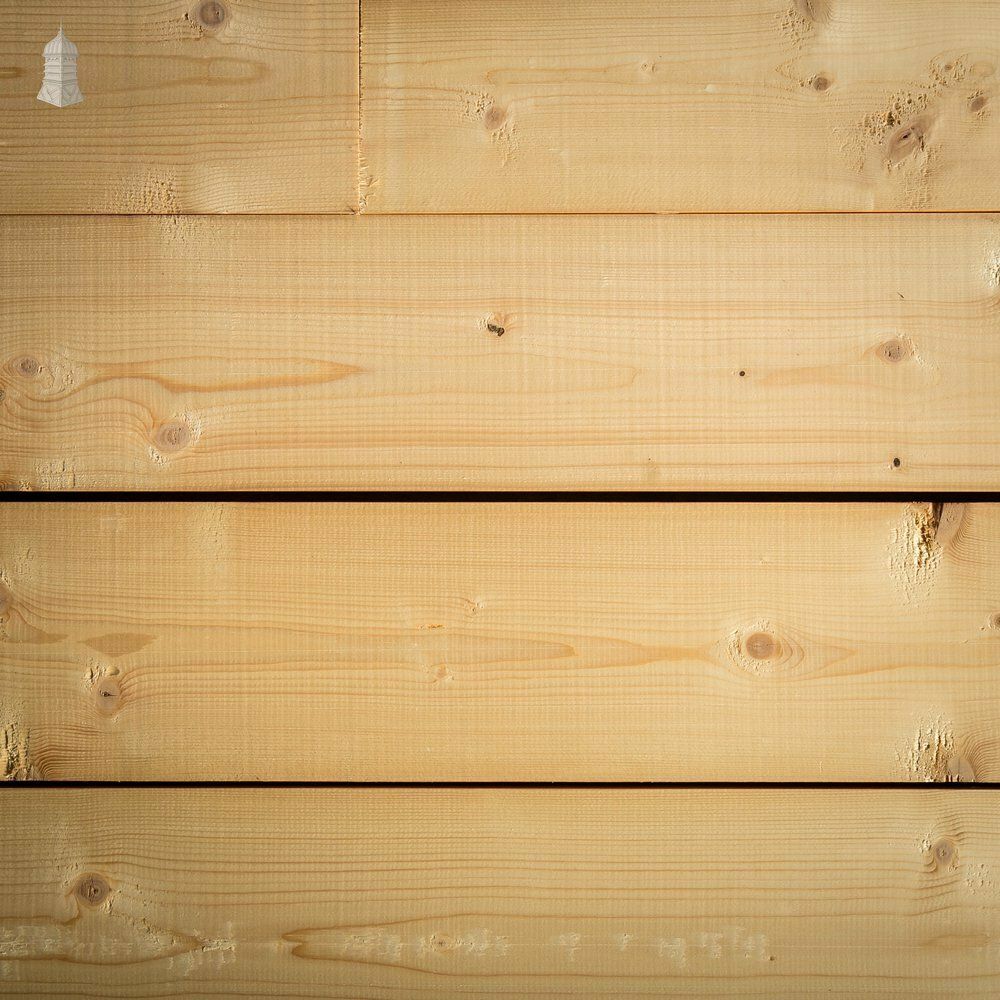 5.25 Inch Pine Floorboards, Cut From Timber Salvaged From A London Barracks   14.5 Square Meters photo vintage