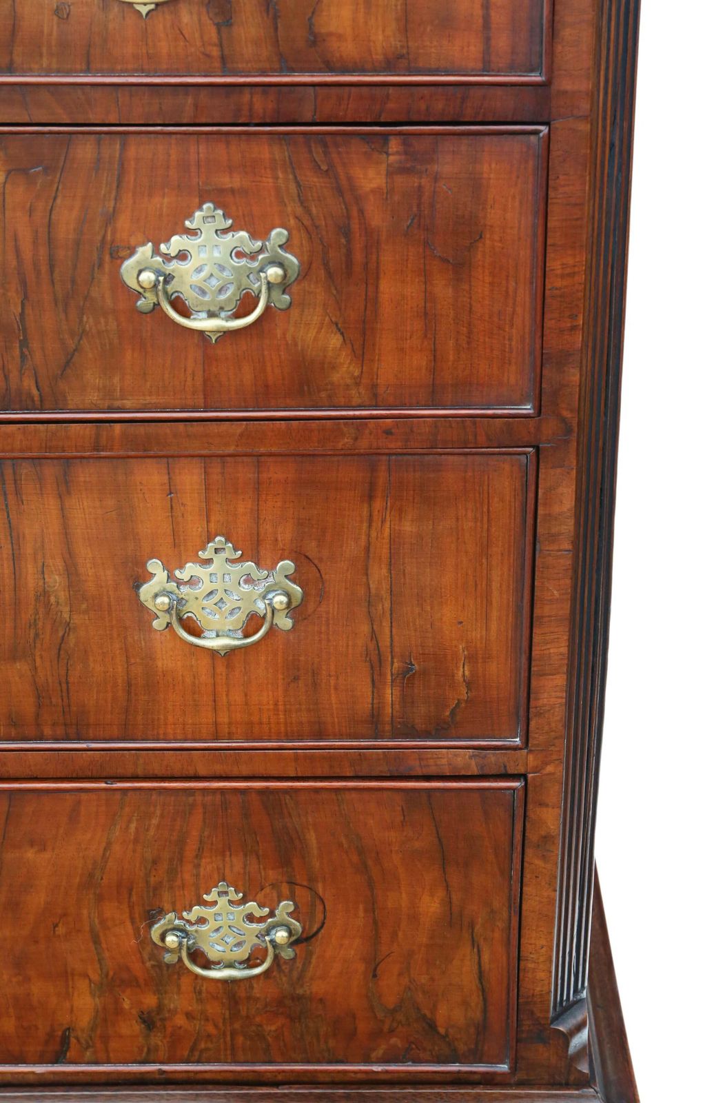 Antique Georgian Figured Walnut Chest Of Drawers On Stand, Dating From The 18th Century And Later photo for sale
