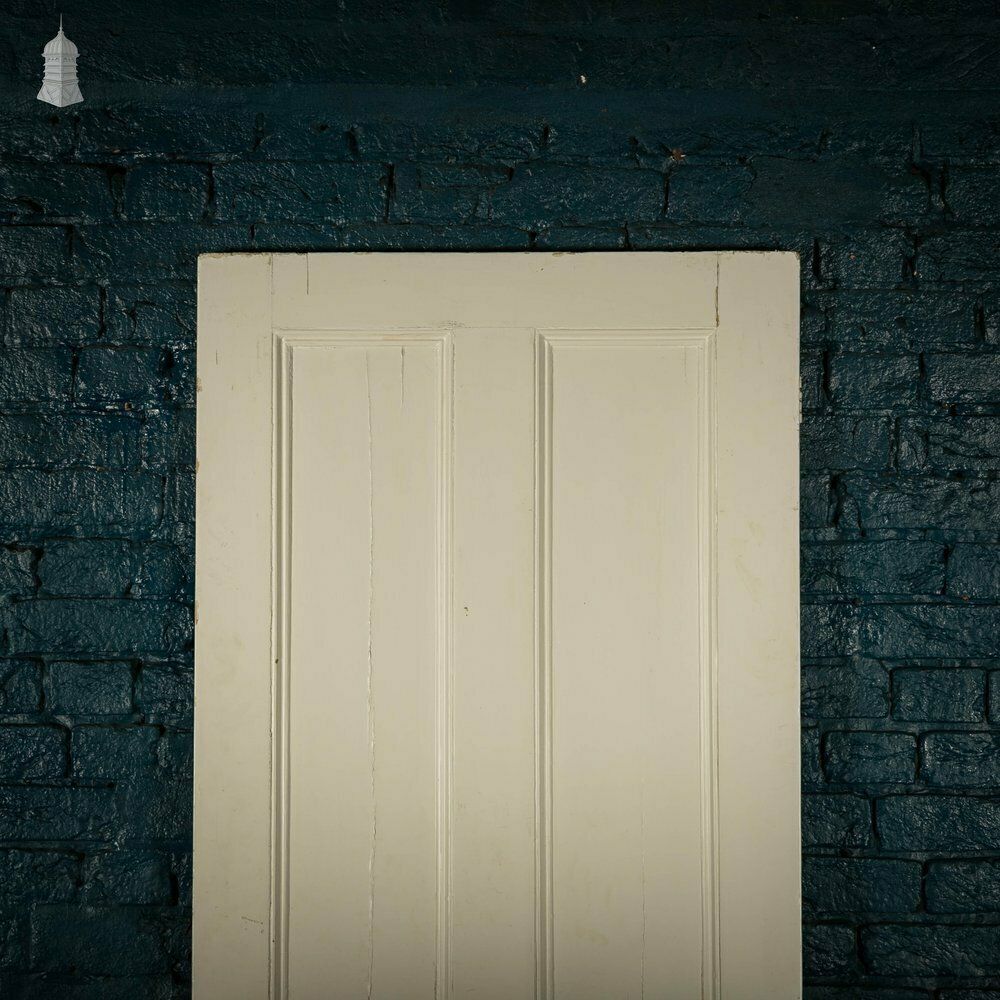 Pine Panelled Door, Moulded 4 Panel Victorian, White Painted Finish photo furniture
