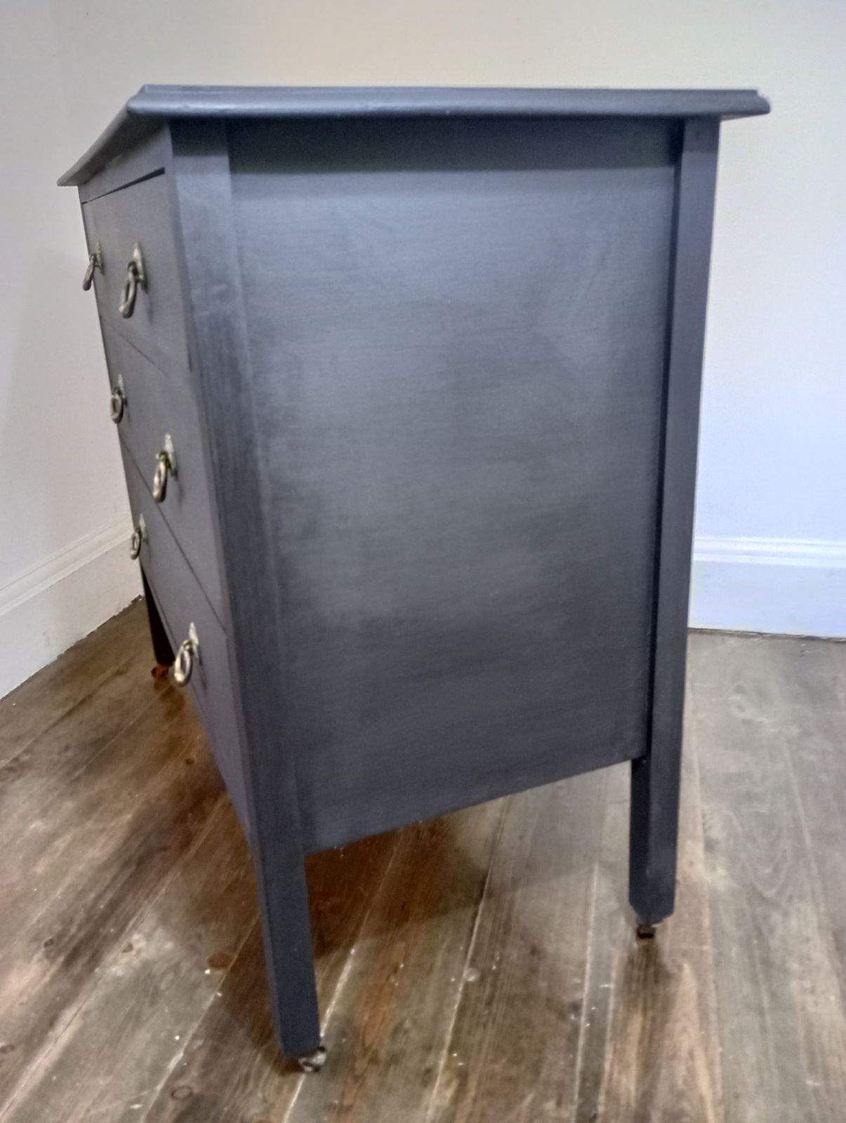 photo for sale Black Painted Victorian Chest Of Drawers