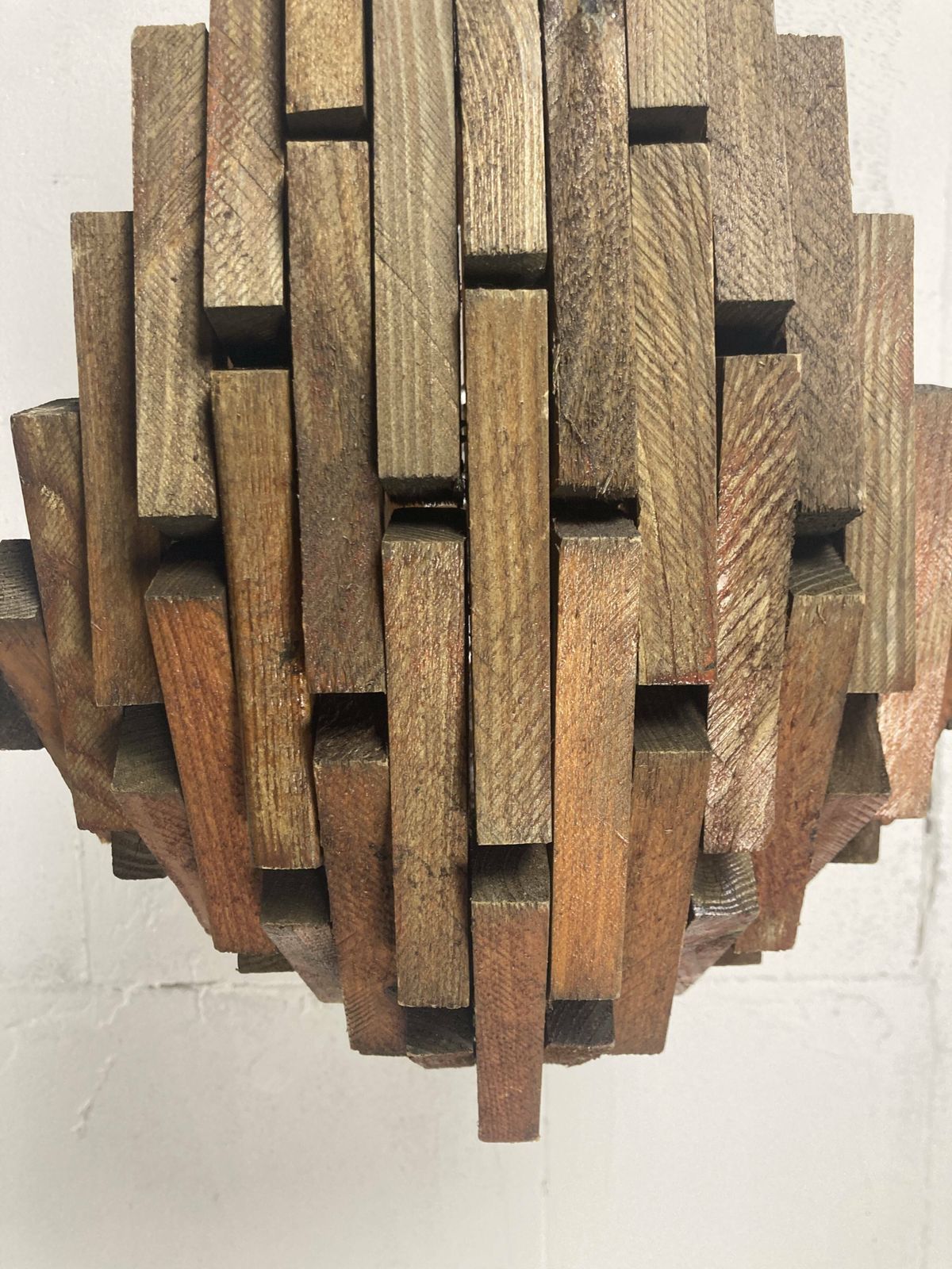 Brutalist Folk Art Hanging Plant Holder, Dutch 1960s photo vintage