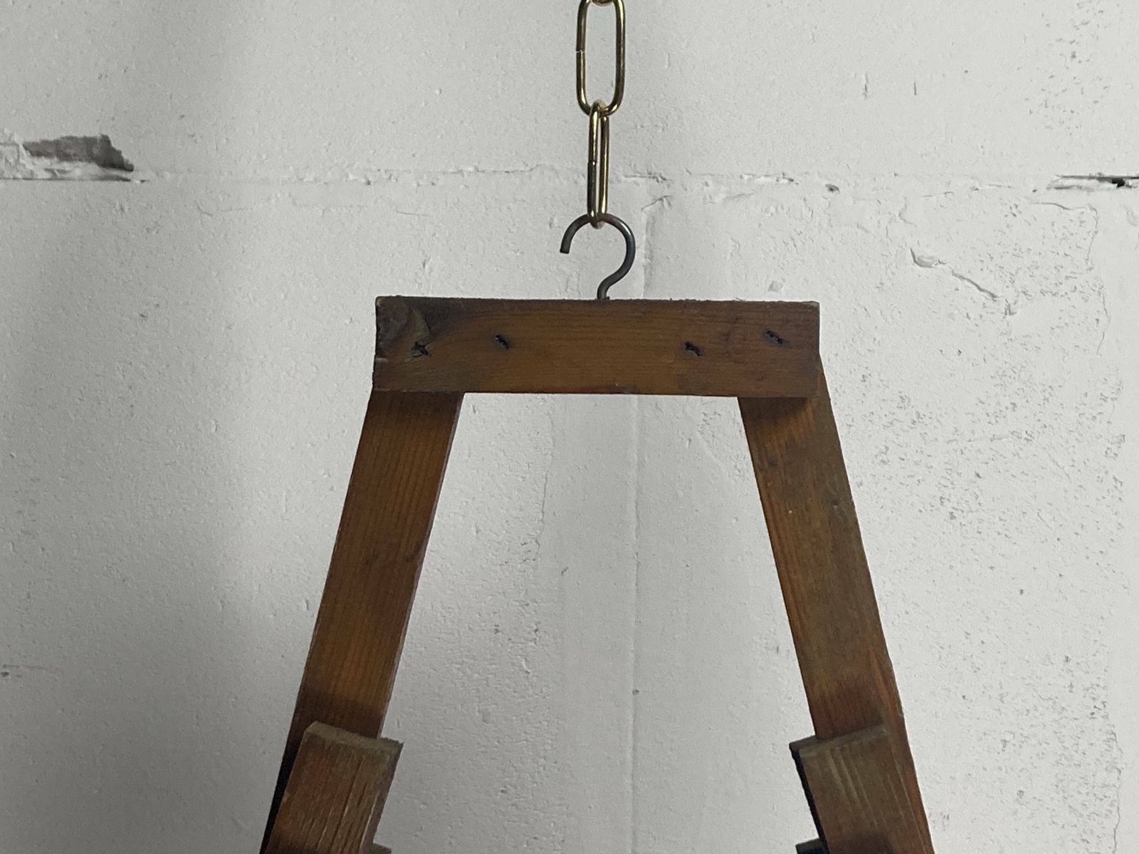 photo furniture Brutalist Folk Art Hanging Plant Holder, Dutch 1960s