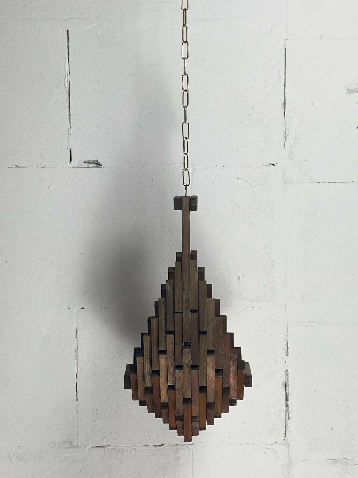 366.0 Brutalist Folk Art Hanging Plant Holder, Dutch 1960s photo