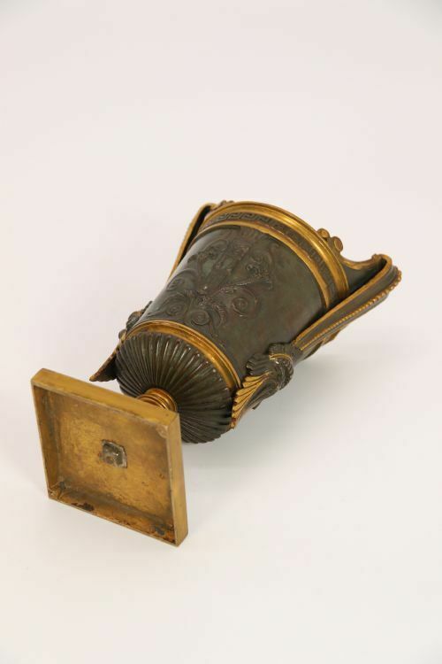 photo for sale Empire Period Bronze And Ormolu Grecian Style Pair Of Classical Urns Circa 1830