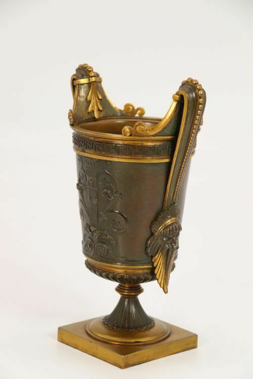 Home Decor Empire Period Bronze And Ormolu Grecian Style Pair Of Classical Urns Circa 1830 photo