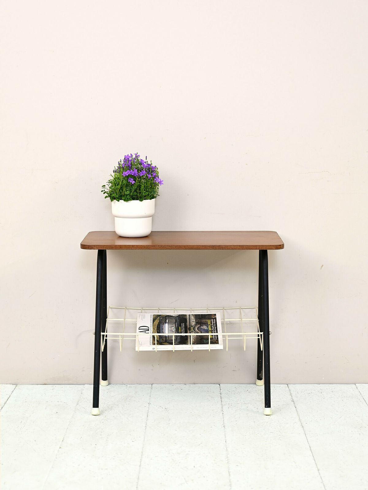 Coffee Table In Wood And Metal Modern Scandinavian Sofa Table From The 1960s.