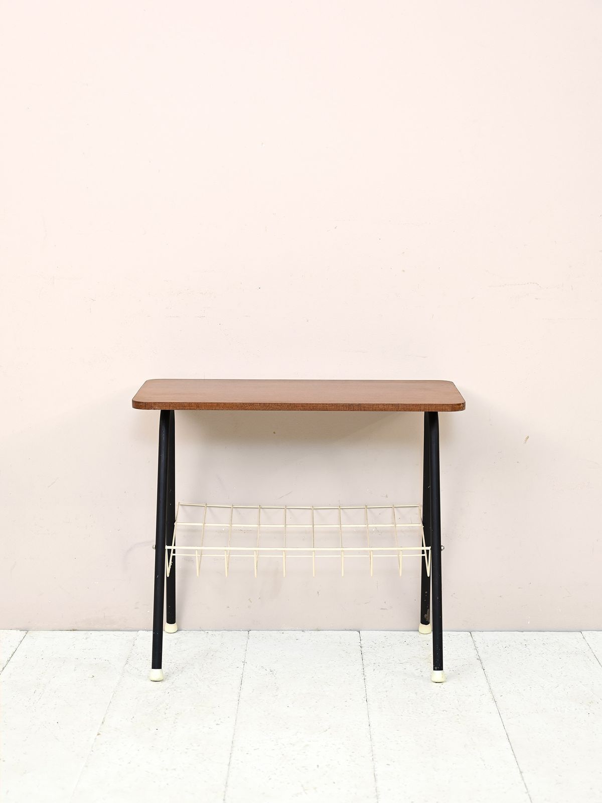 Coffee Table In Wood And Metal Modern Scandinavian Sofa Table From The 1960s. photo furniture