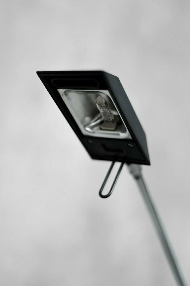 Lighting Mid Century Belgian Modern Minimalist Black Desk Lamp From Massive, 1980s photo