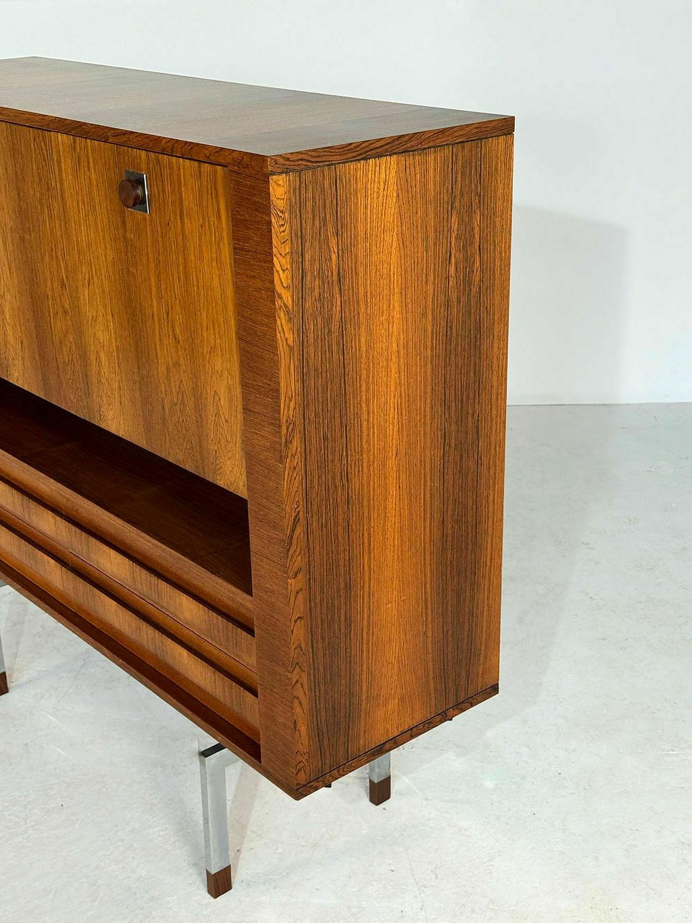 Mid Century Palissander Barkast, Belform, Ca. Jaren 1950 photo 1798.0