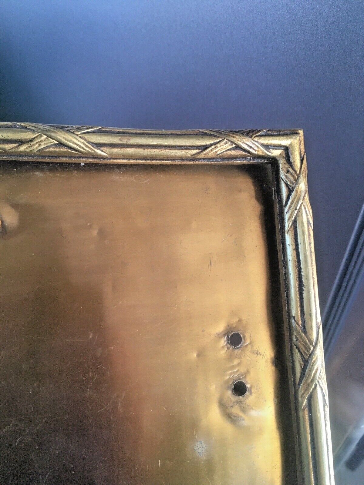 photo furniture Antique C1900 French Bamboo Effect Regency Gilt Brass Easel Picture Photo Frame