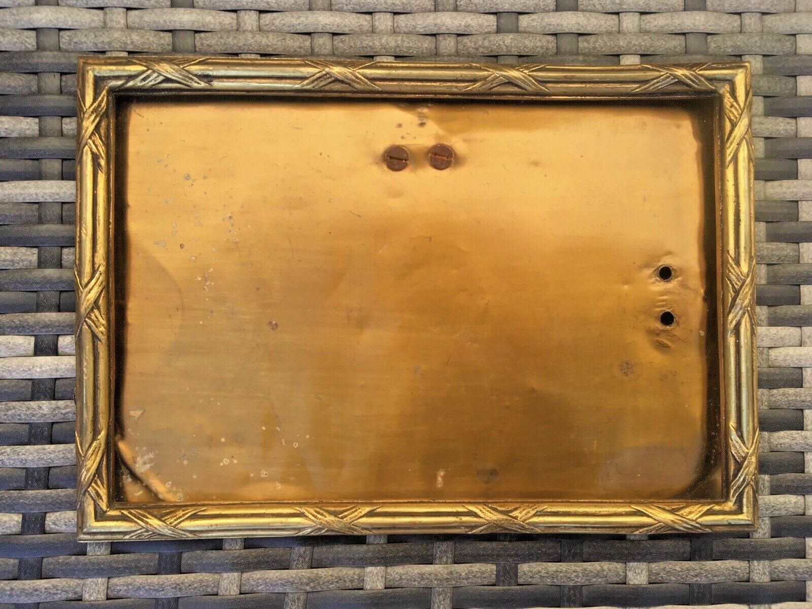 photo for sale Antique C1900 French Bamboo Effect Regency Gilt Brass Easel Picture Photo Frame