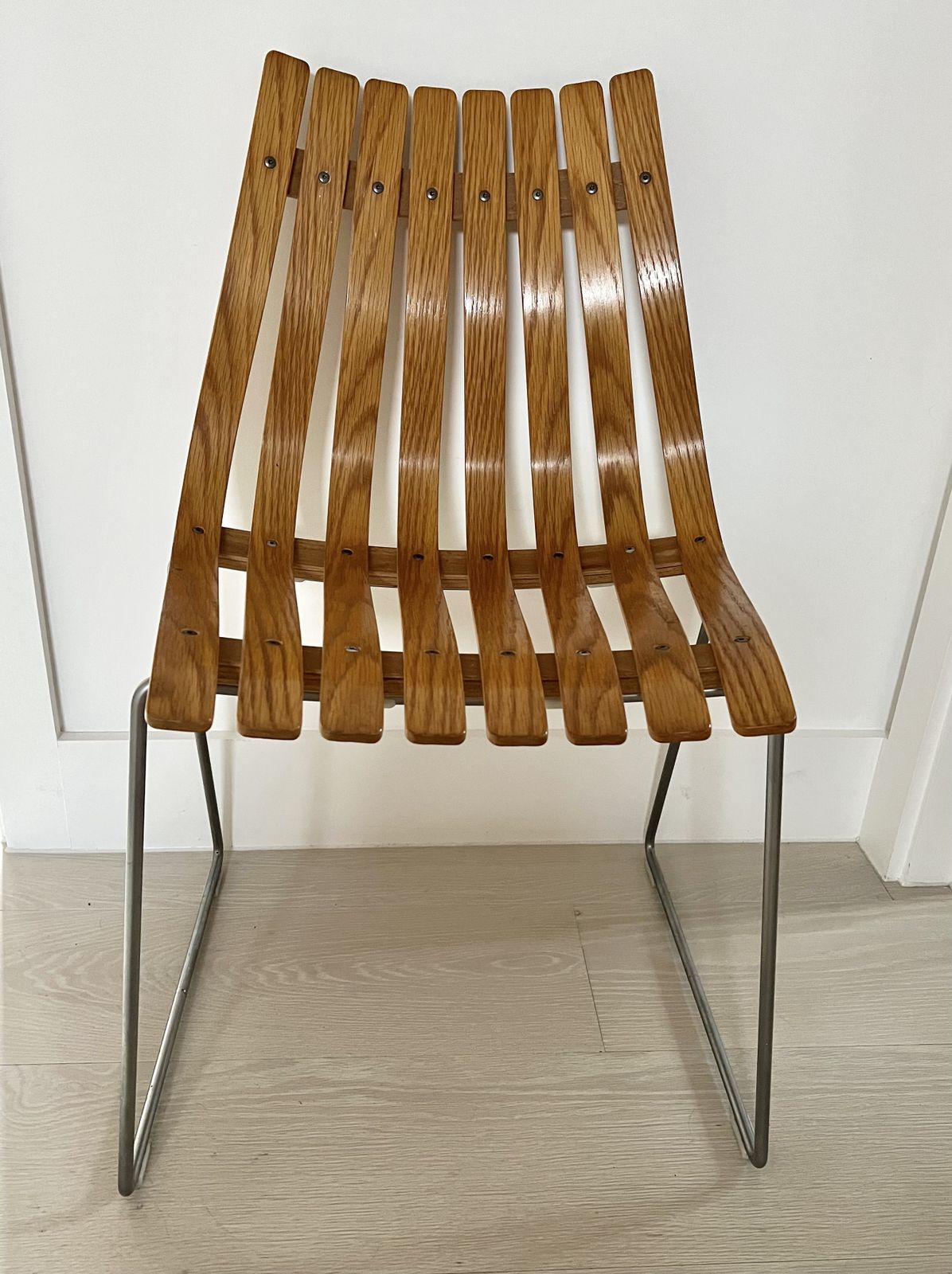 Scandia Junior Oak Dining Chairs X6