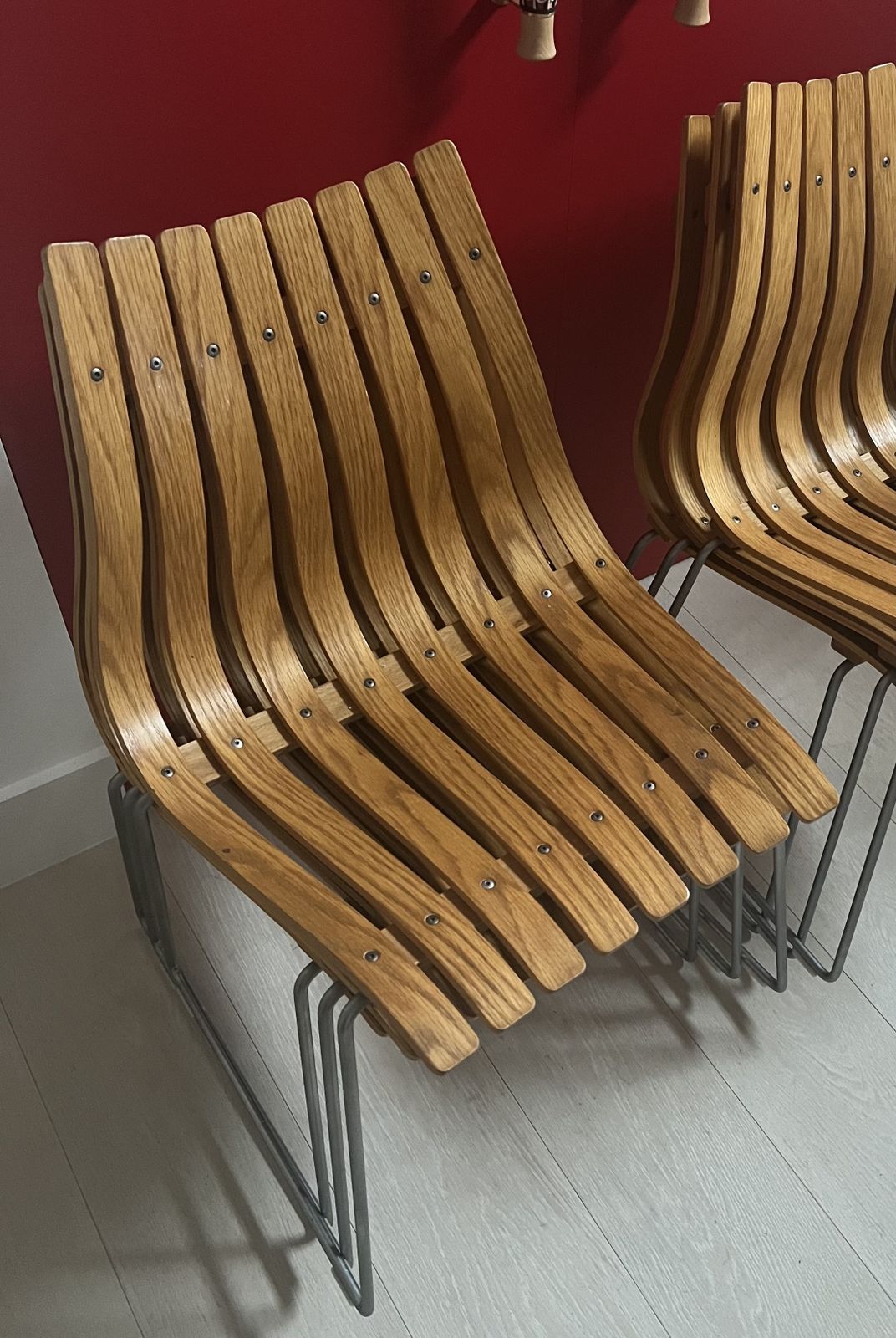 Scandia Junior Oak Dining Chairs X6 photo Furniture
