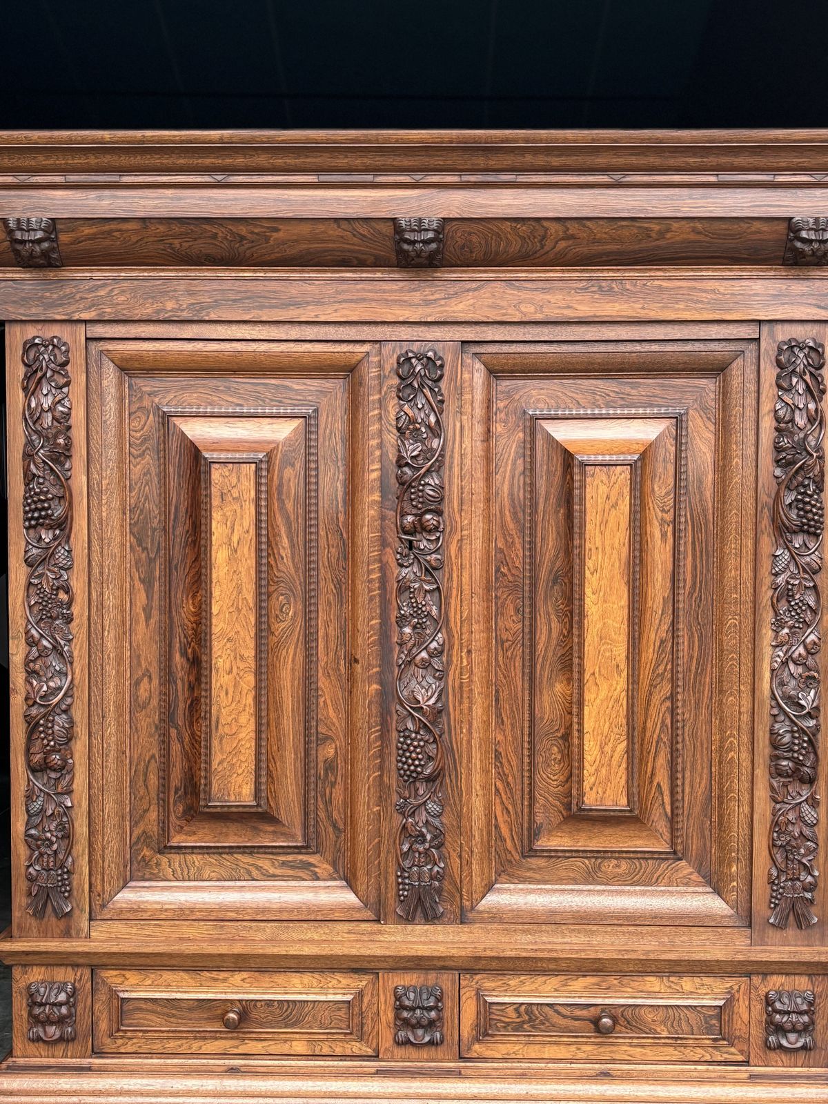 19th Century Dutch Rosewood Renaissance Cabinet photo Furniture