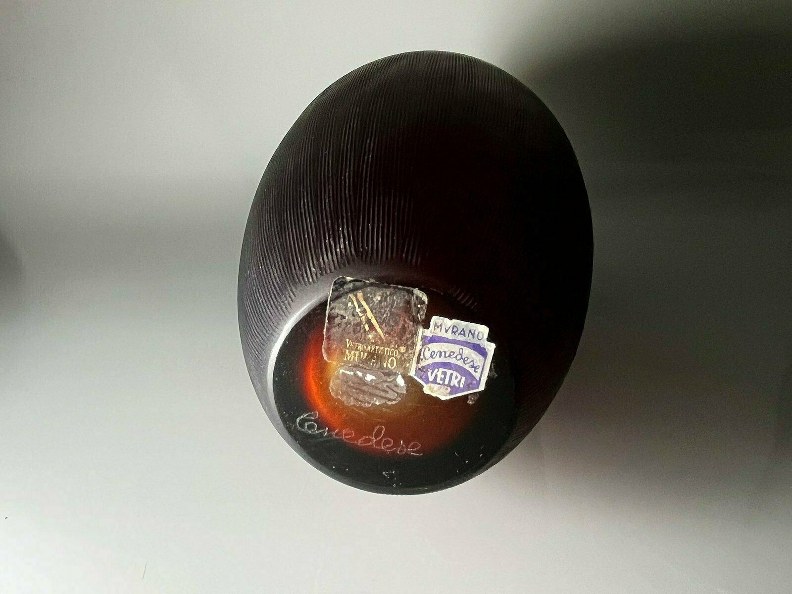Inciso Murano Glass Vase By Antonio Da Ros For Cenedese photo 2400.0