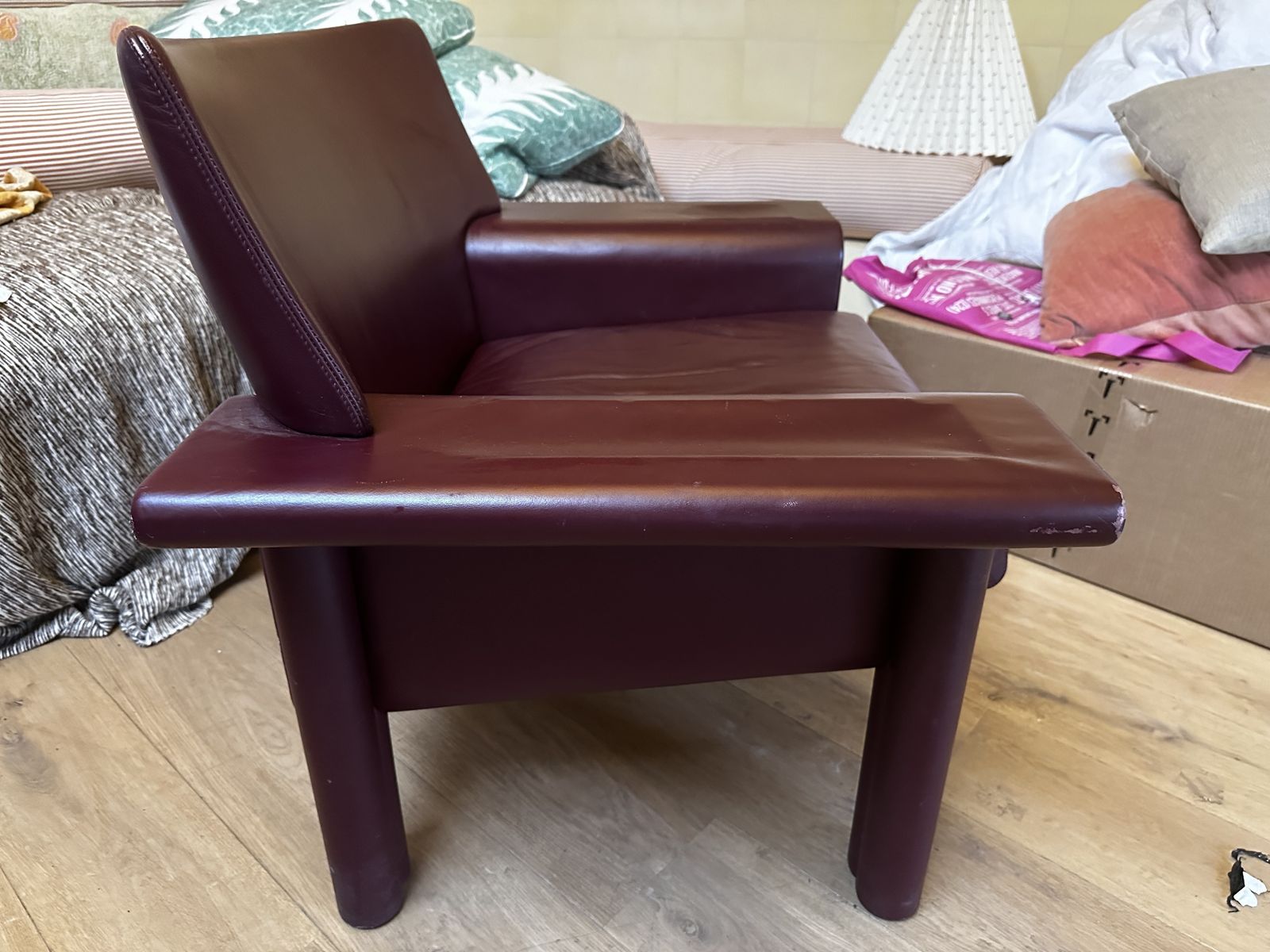 Vintage Cornelia Leather Armchair By Tobia & Afra Scarpa For Meritalia photo 950.0