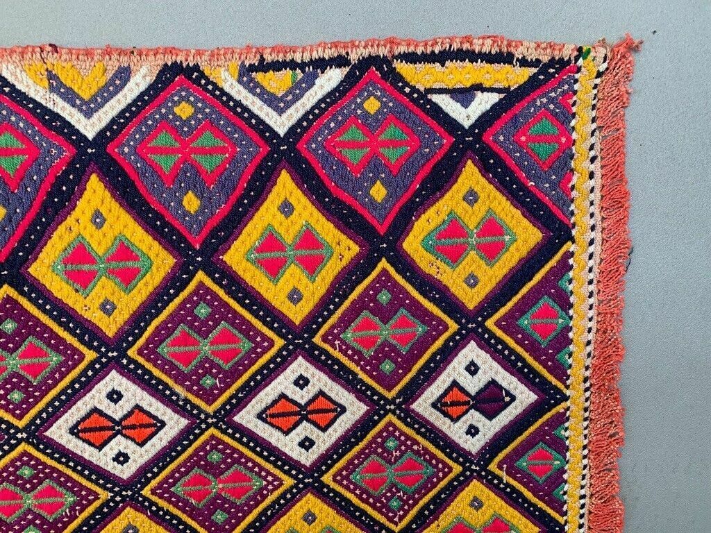 Vintage Turkish Mini Kilim 86x46 Cm Wool Small Kelim Runner, Shabby Chic photo vinterior