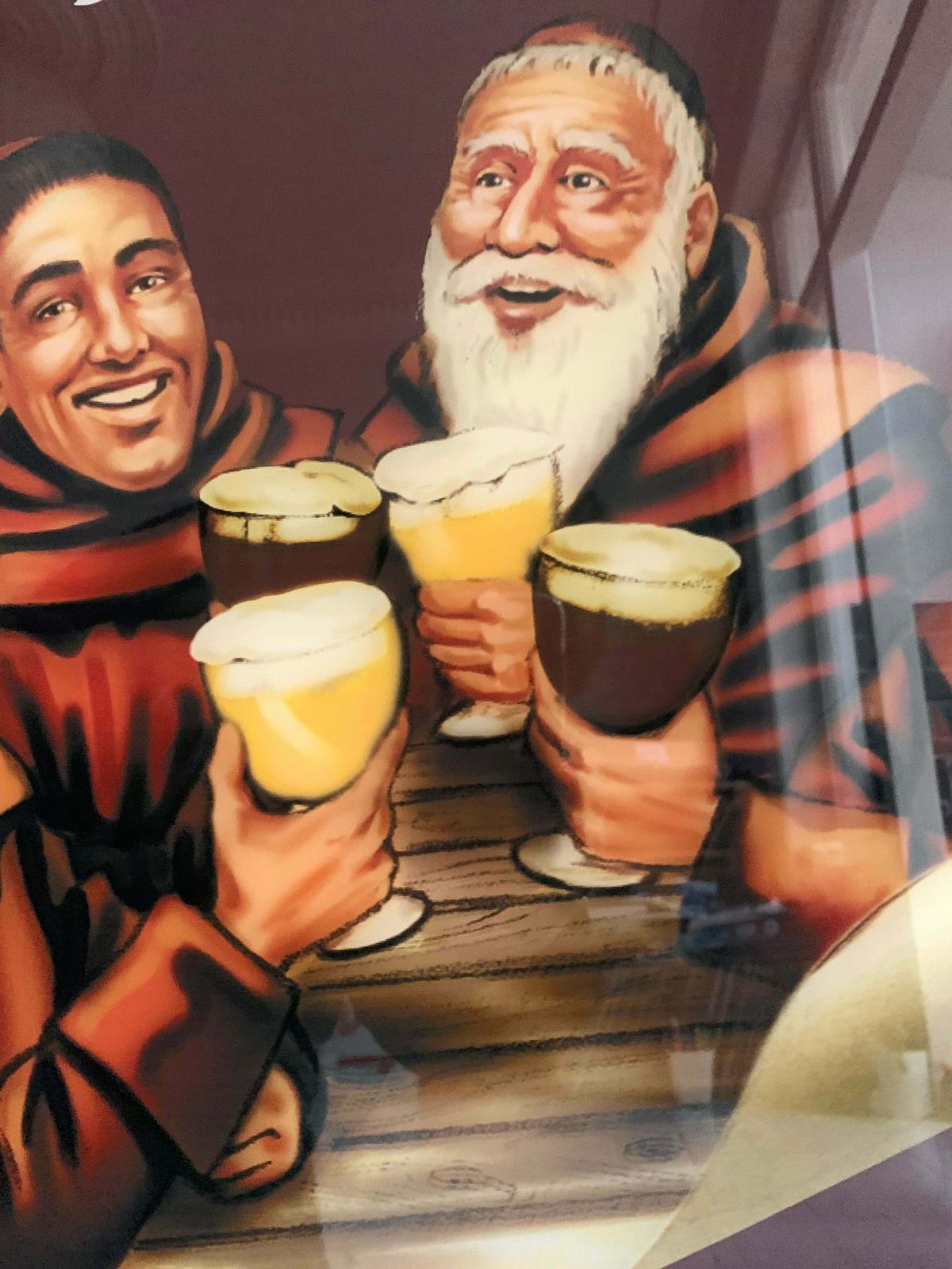 Rare, Genuine Belgium Beer Sign 'Kapittel Watou Biere D'abbaye Belge' / Plexi Glass photo for sale