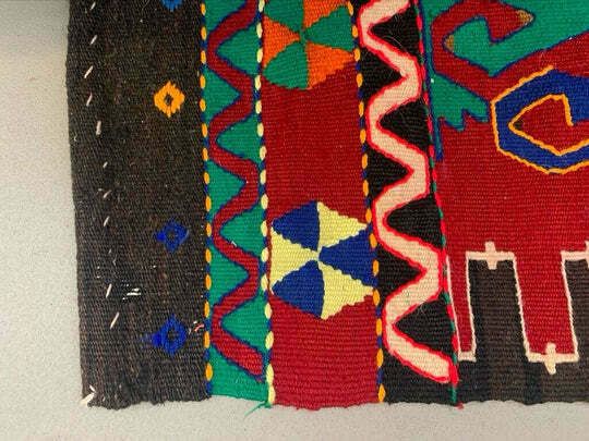 Vintage Turkish Mini Kilim 114x47 Cm Wool Small Kelim Runner, Shabby Chic photo buy