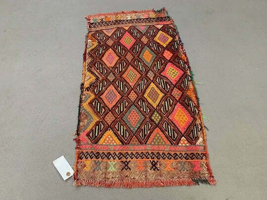 Vintage Turkish Mini Kilim 98x51 Cm Wool Small Kelim Runner, Shabby Chic photo furniture