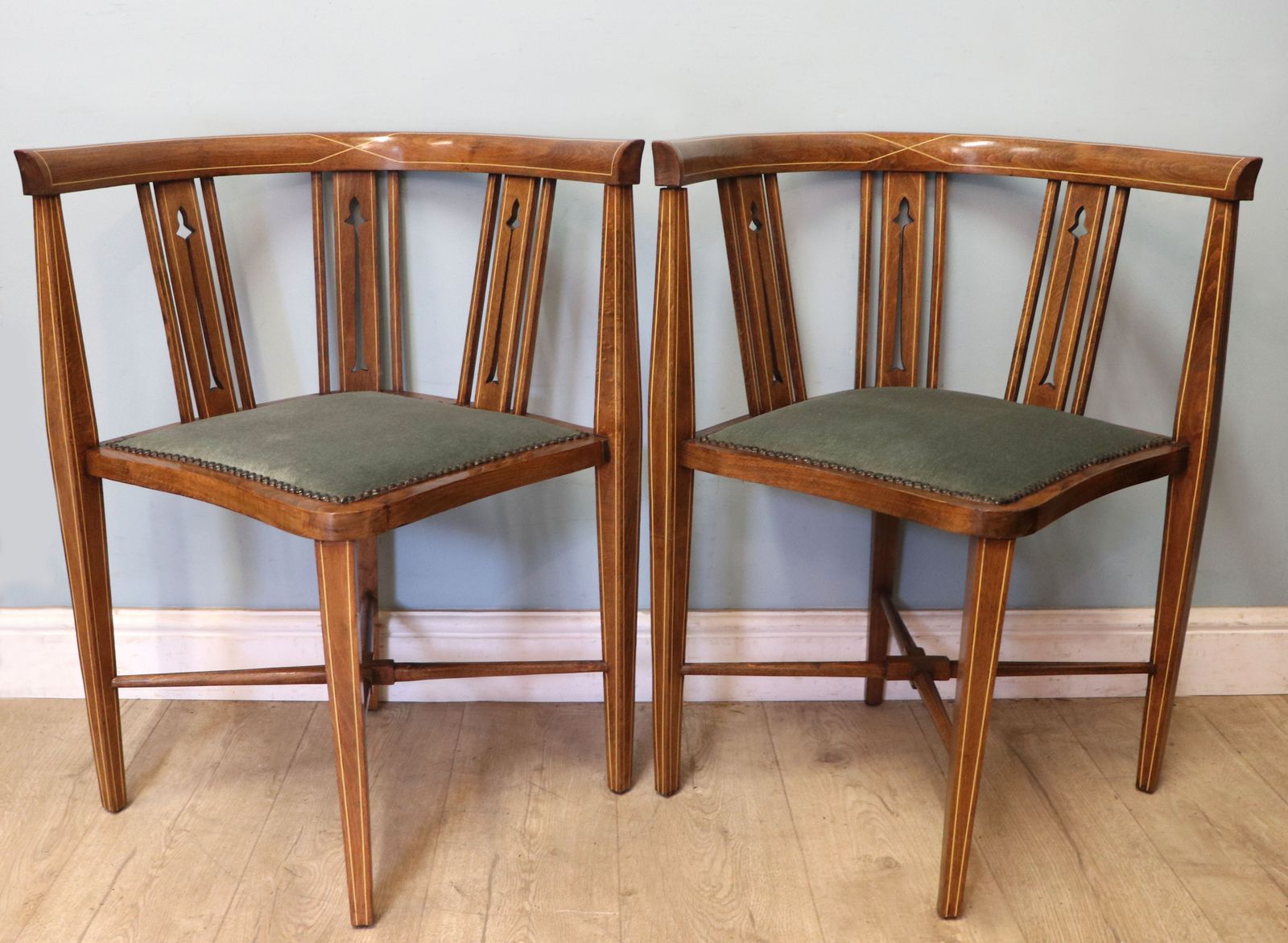 A Fantastic & Very Rare Pair Of Corner Chairs.
