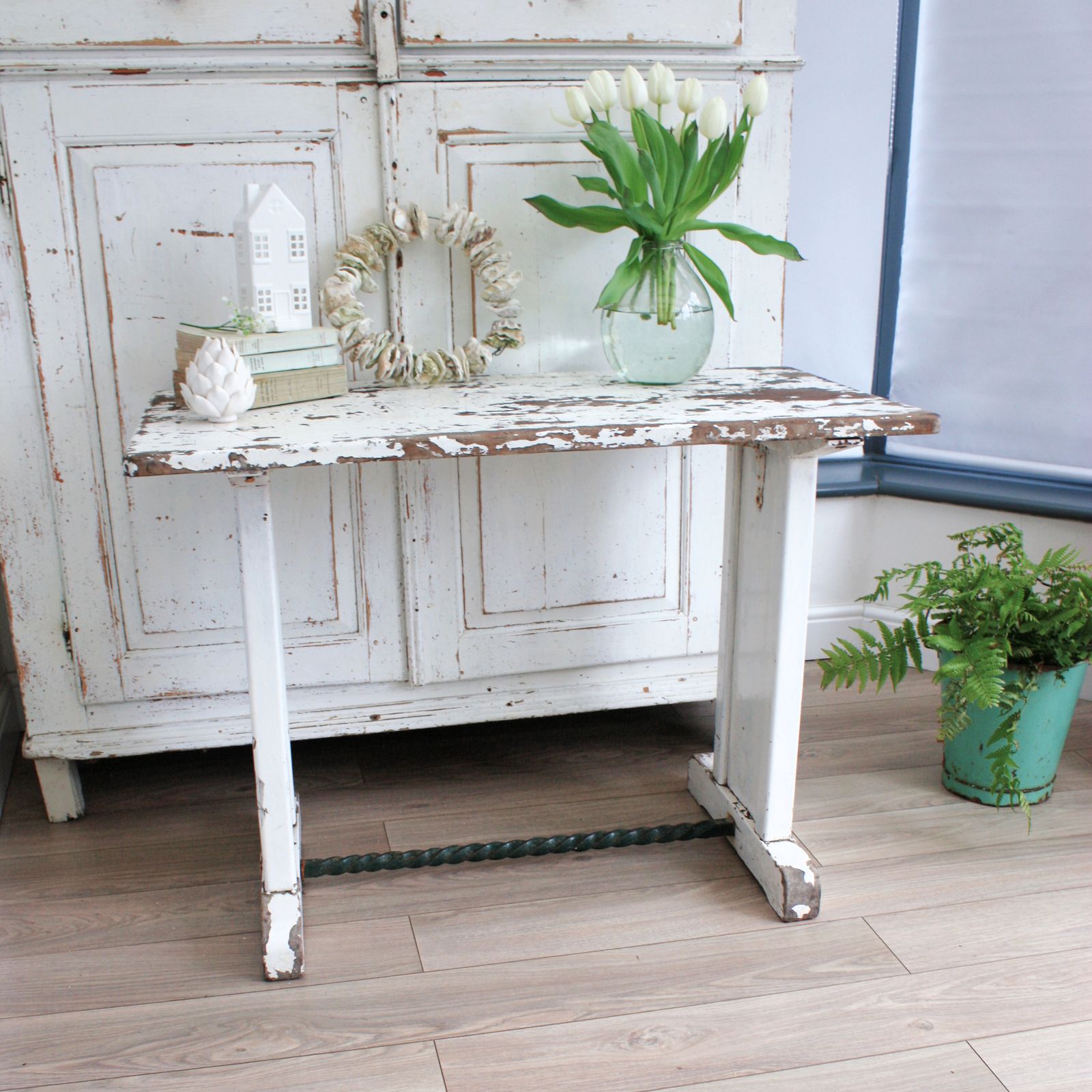 White French Vintage Solid Wood Table photo furniture