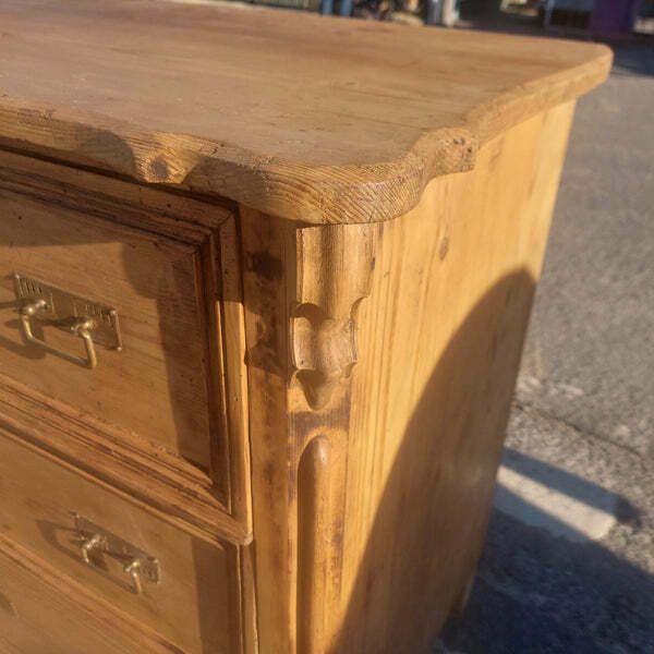 Antique Pine Chest Of Drawers 3 Drawer photo for sale