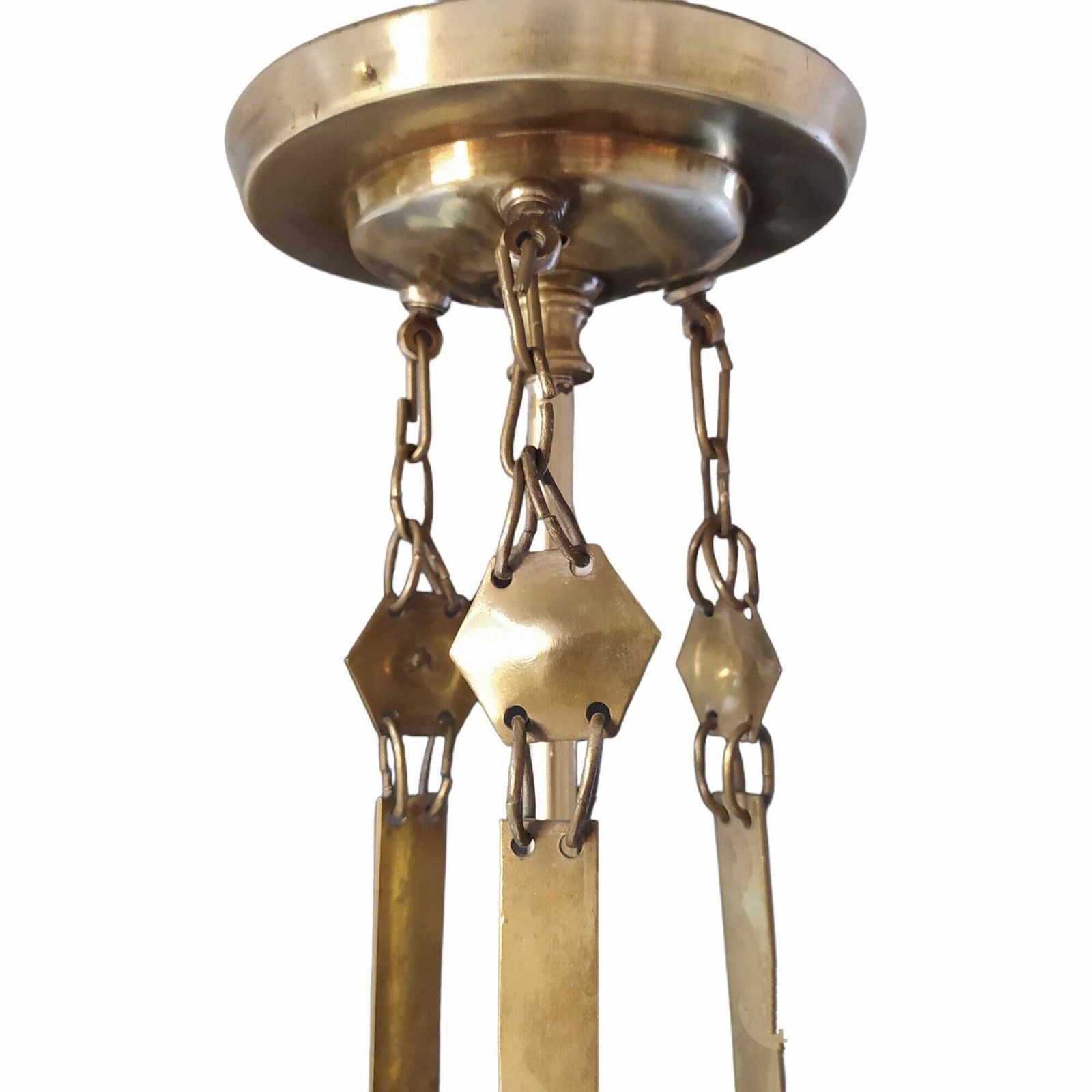 Gothic Style Brass Hanging Light photo for sale