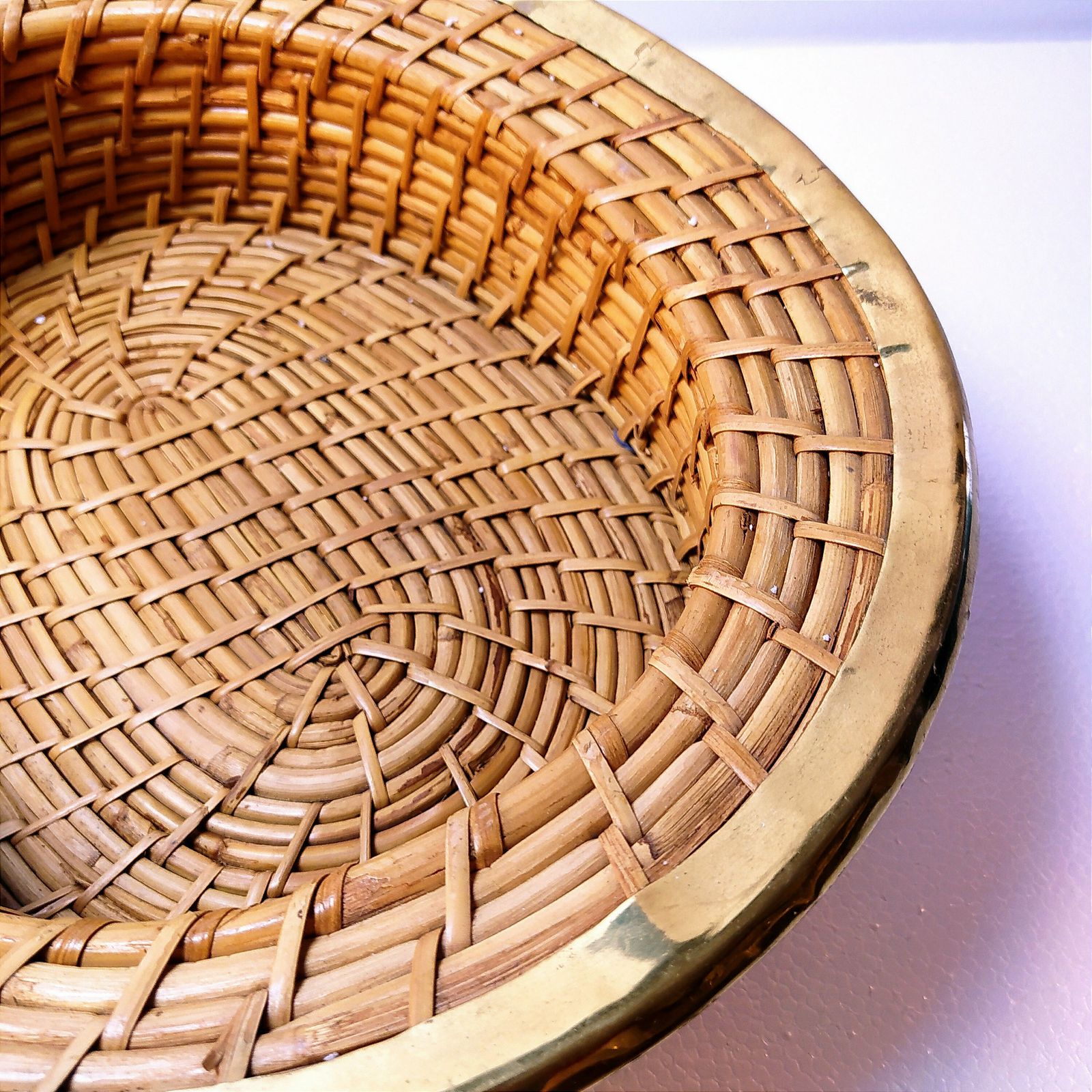 1970's Pencil Reed Basket, 1970s photo buy
