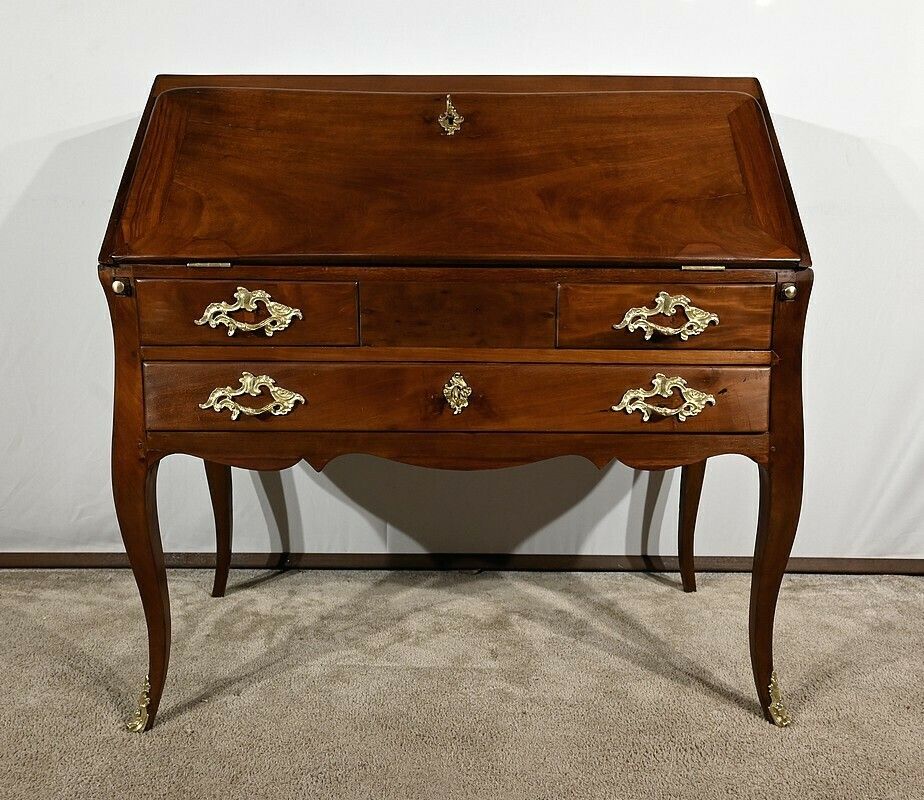 photo furniture Small Port Desk In Cuban Mahogany, Louis XV – 18th Century