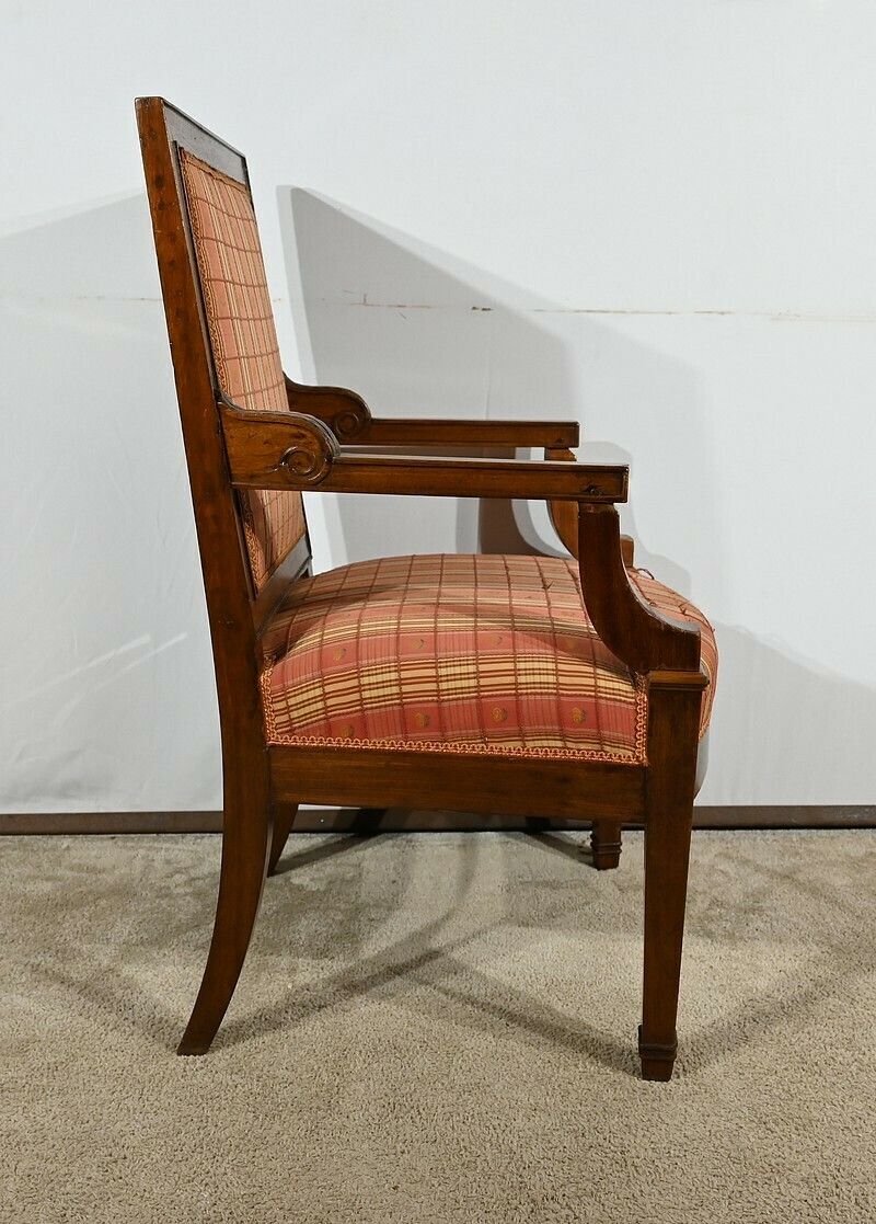 Solid Mahogany Armchair, Directoire Period – Early 19th Century photo for sale