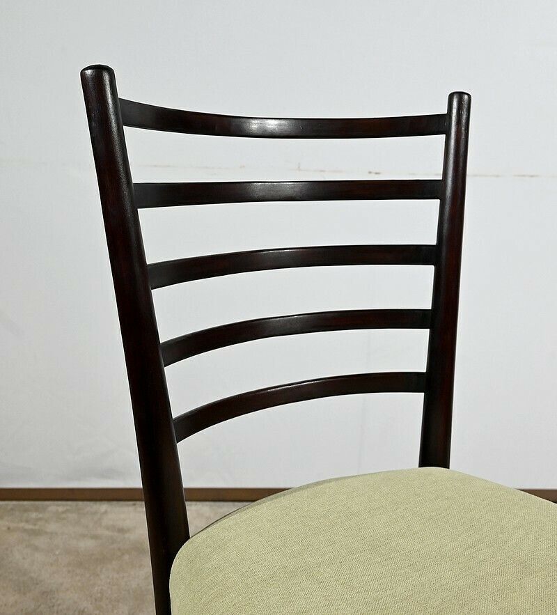 Suite Of 4 Scandinavian Chairs In Stained Wood – 1960 photo buy