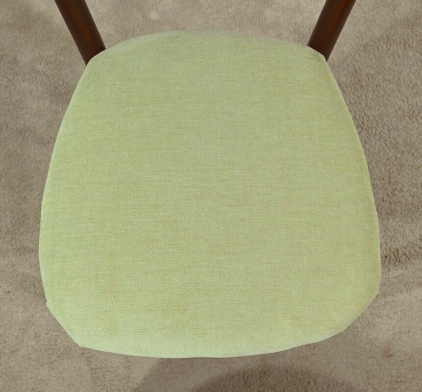 photo for sale Suite Of 4 Scandinavian Chairs In Stained Wood – 1960