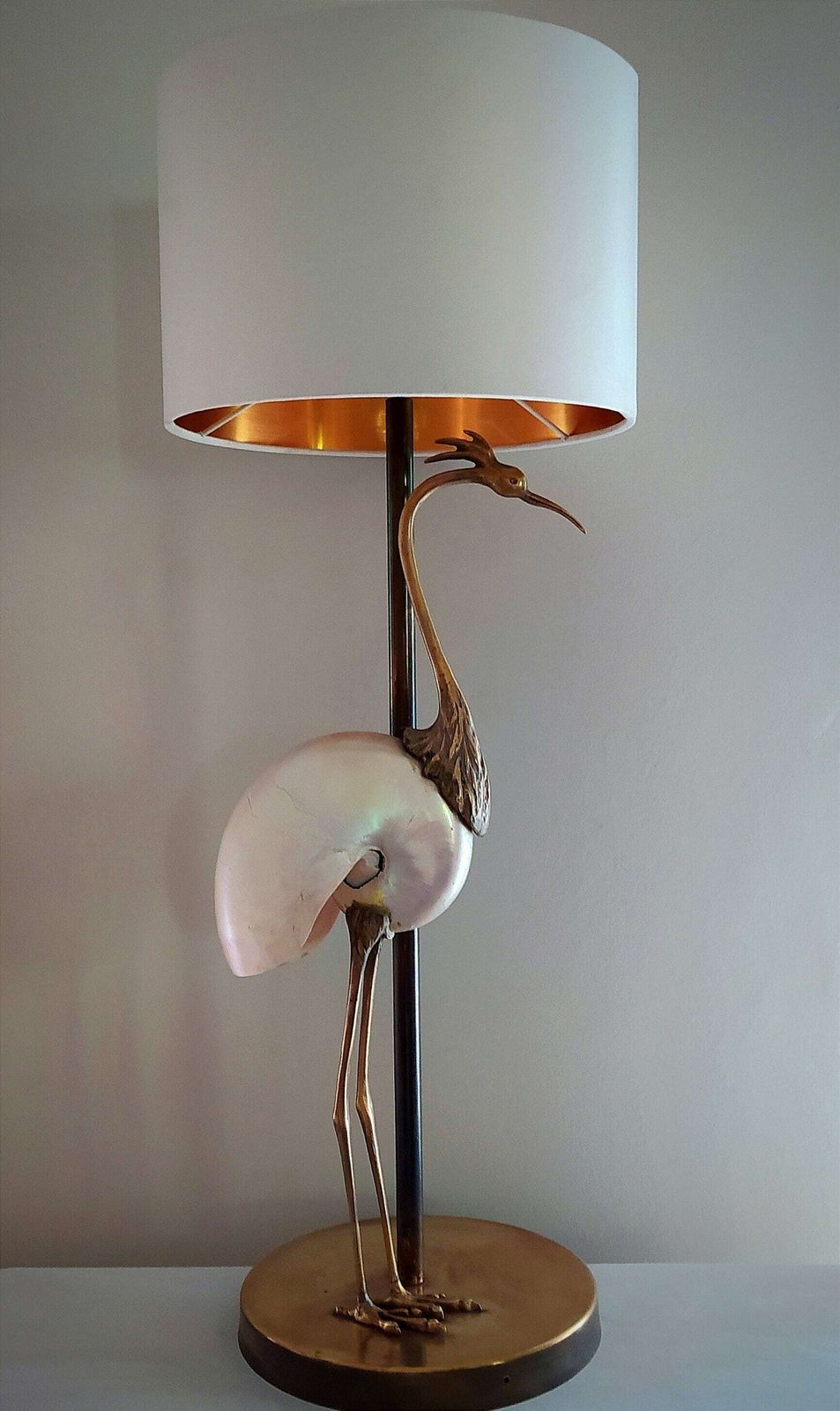 Nautilus Seashell Table Lamp., Modernist photo Lighting