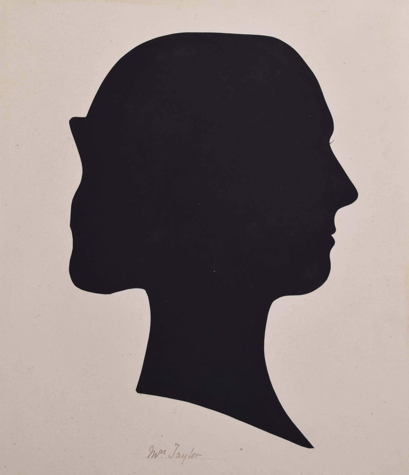 Nineteenth Century Silhouette Of A Lady: Mrs Taylor Circa 1870