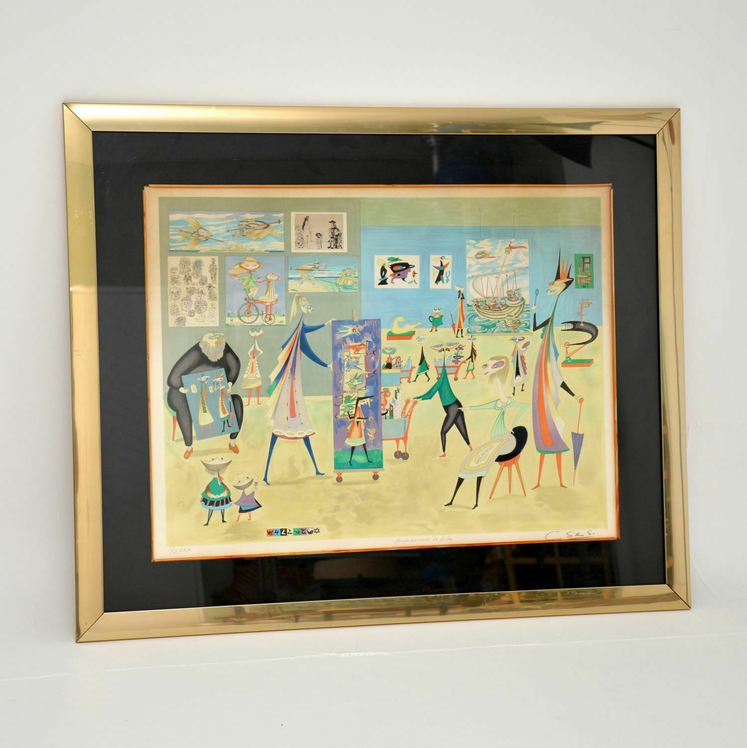 ‘Supermercado De Arte’ – Signed 1960’s Lithograph By Guillermo Silva